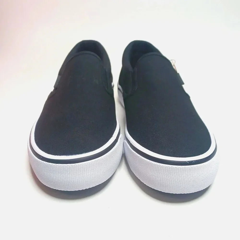 Size: 9 Canvas Lugz Slip-on Shoes Blk & White. Sammy Canvas . Chaps . New in Box